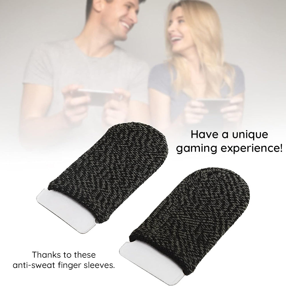 Techsuit - Mobile Gaming Finger Sleeve (FS2) - for Peaceful Elite, King of Glory, Call of Duty - Black