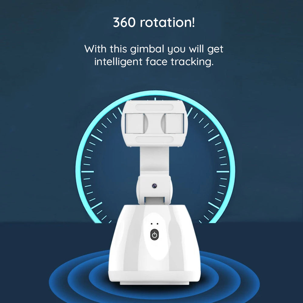 Techsuit - Phone Gimbal (Q3) - with Face Tracking, 360, 1800mAh - White