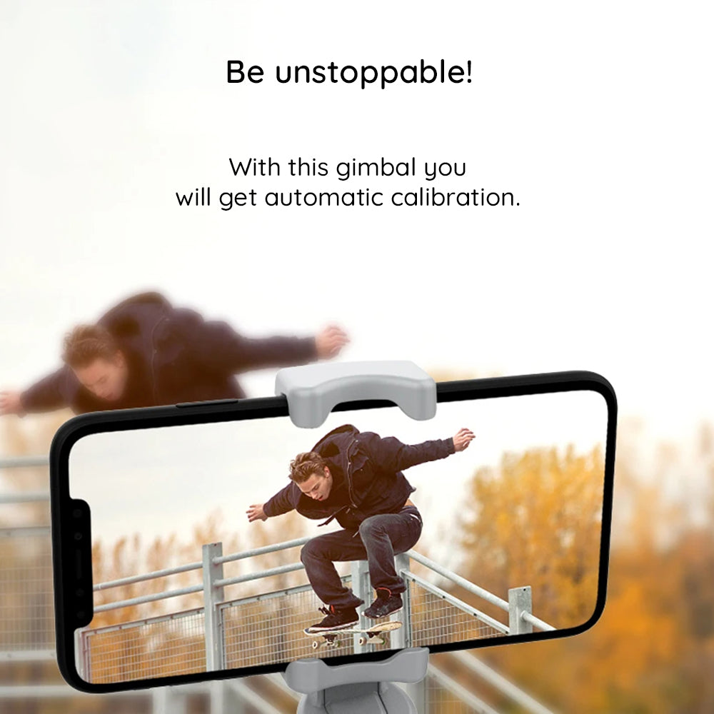 Techsuit - Phone Gimbal (SK062) - 3 Axis, Intelligent Tracking, Automatic Calibration, Joystick, Foldable, 2500mAh - Gray