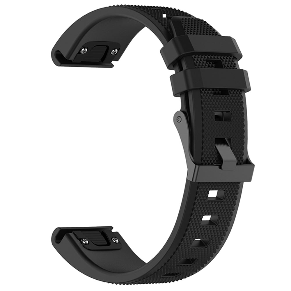 Techsuit - Watchband QuickFit 22mm (W058) - Garmin Fenix 5/5 Plus 6/6 Pro/7/Forerunner 945/955/970/Approach S60/S62 - Black