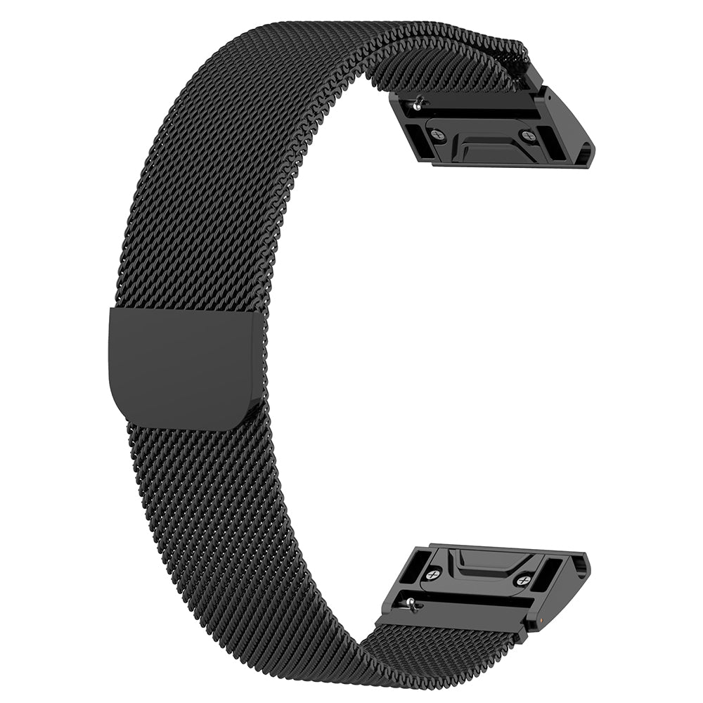 Techsuit - Watchband QuickFit 22mm (W009) - Garmin Fenix 5/5 Plus 6/6 Pro/7/Forerunner 945/955/970/Approach S60/S62 - Black
