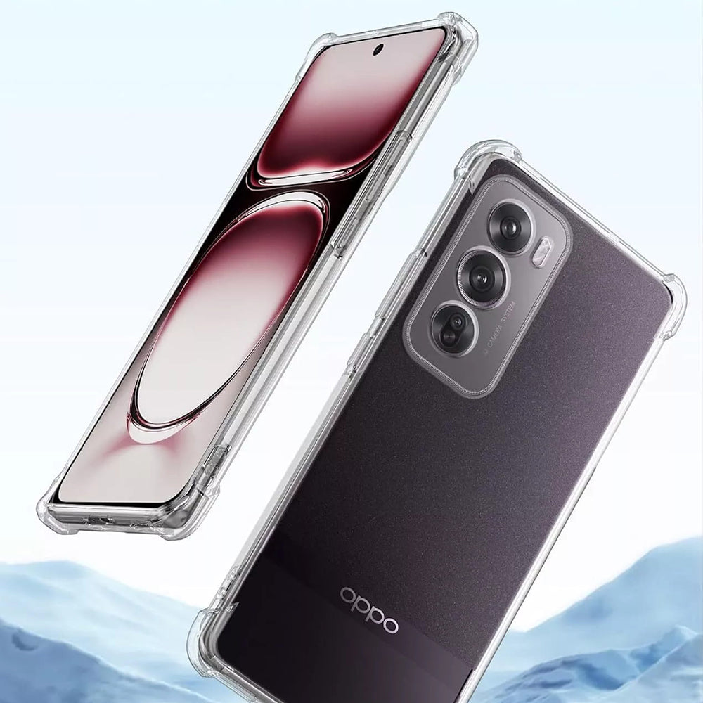 Techsuit - Shockproof Clear Silicone - Oppo Reno12 Pro - Clear
