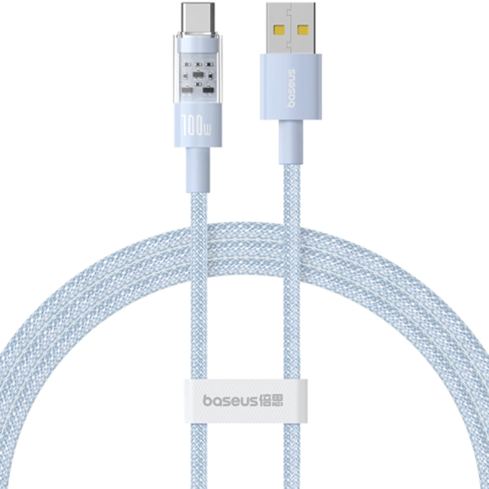 Baseus - Data Cable Gem (P10373002311-01) - USB to Type-C, Super Fast Charging 100W, 2m - Galaxy Blue