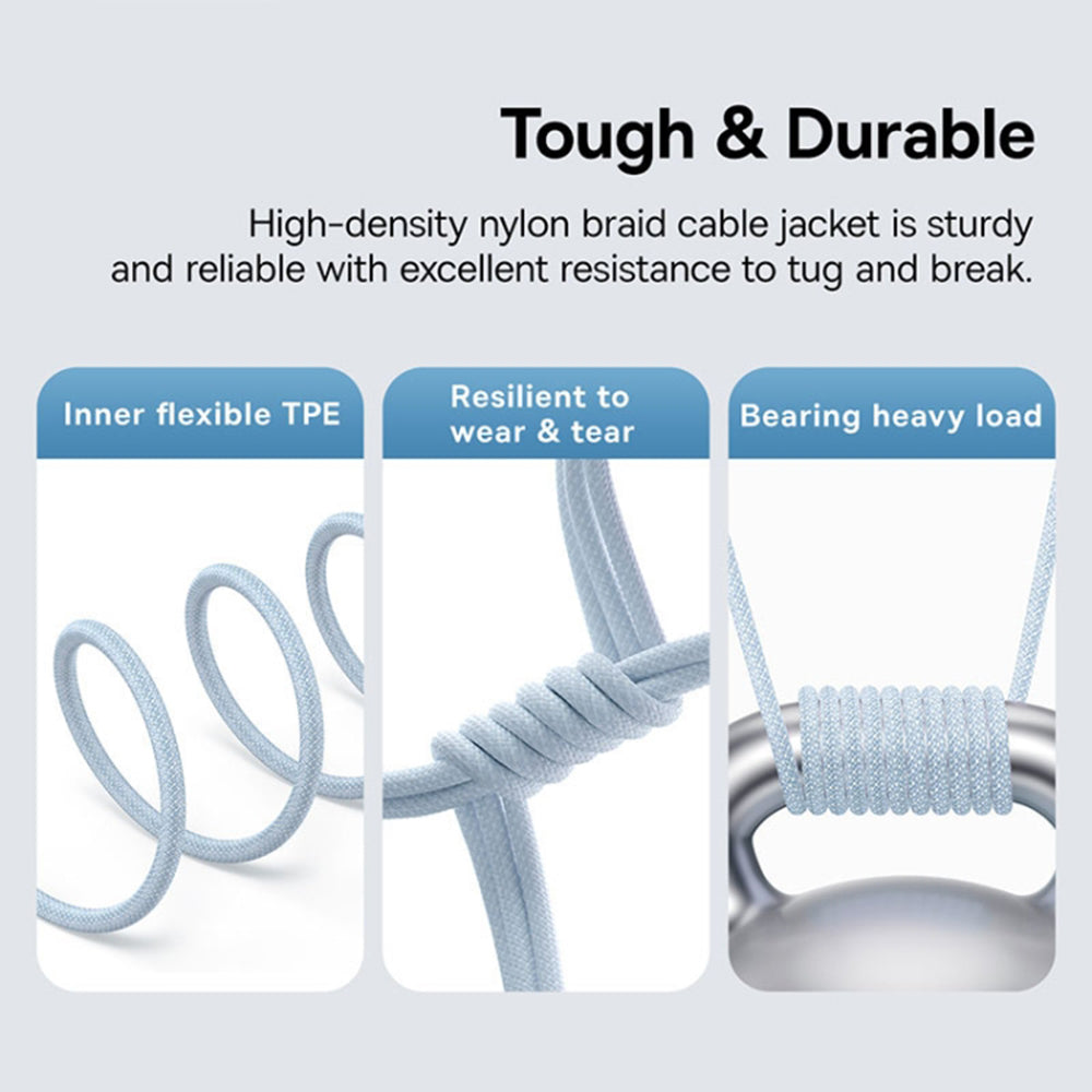 Baseus - Data Cable Gem (P10373000311-00) - Type-C to Type-C, Super Fast Charging 100W, 1m - Galaxy Blue