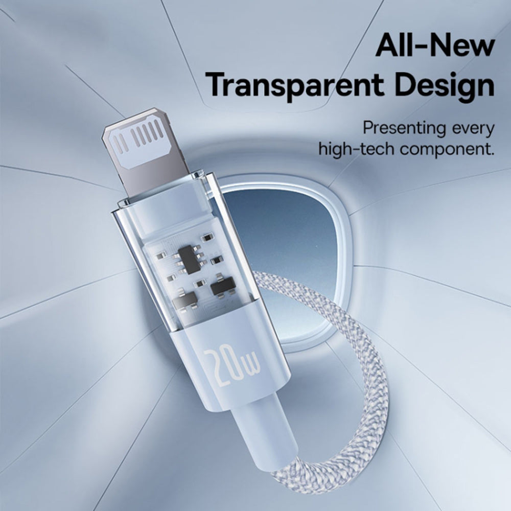 Baseus - Data Cable Gem (P10373001311-00) - USB-C to Lightning, Fast Charging 20W, 1m - Galaxy Blue