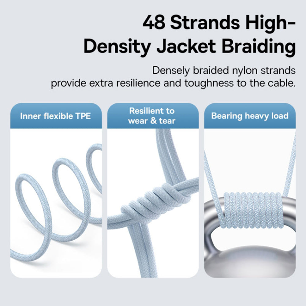 Baseus - Data Cable Gem (P10373001311-00) - USB-C to Lightning, Fast Charging 20W, 1m - Galaxy Blue