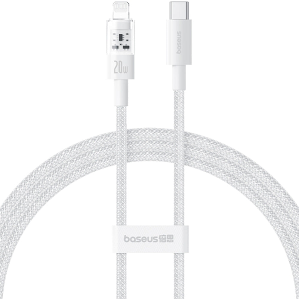 Baseus - Data Cable Gem (P10373001211-00) - USB-C to Lightning, Fast Charging 20W, 1m - Moon White