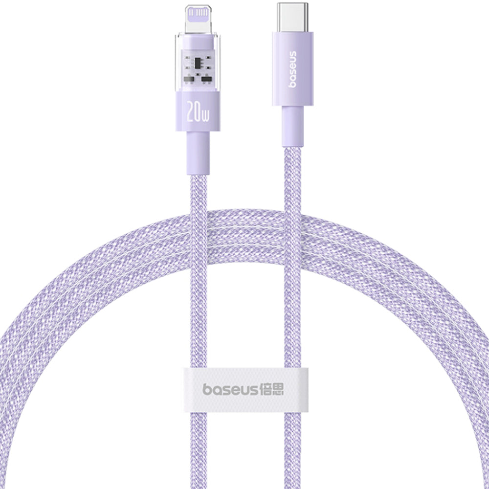 Baseus - Data Cable Gem (P10373001511-01) - USB-C to Lightning, Fast Charging 20W, 2m - Nebula Purple