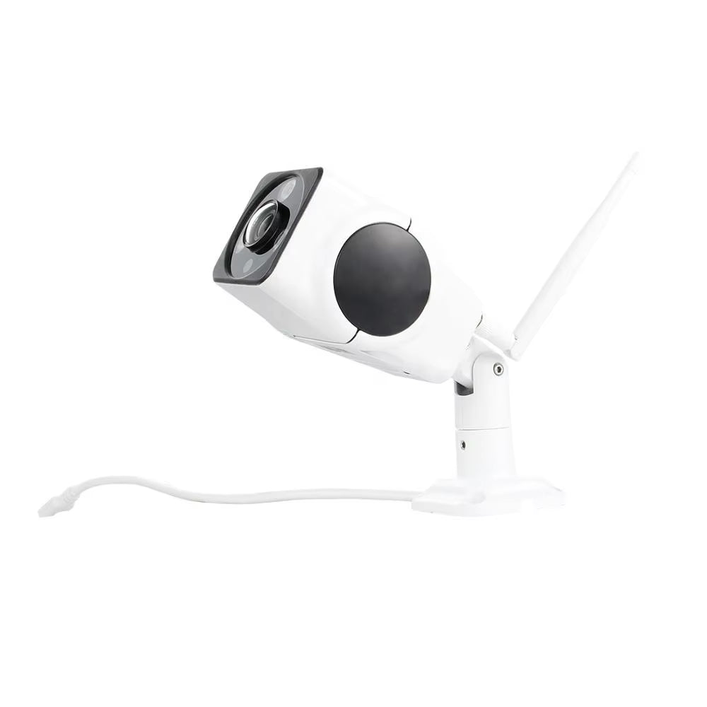 Techsuit - Outdoor Wi-Fi Camera (K5) - 3MP, Nigh Vision, 360° Fisheye Lens, Waterproof, V380 PRO App - White