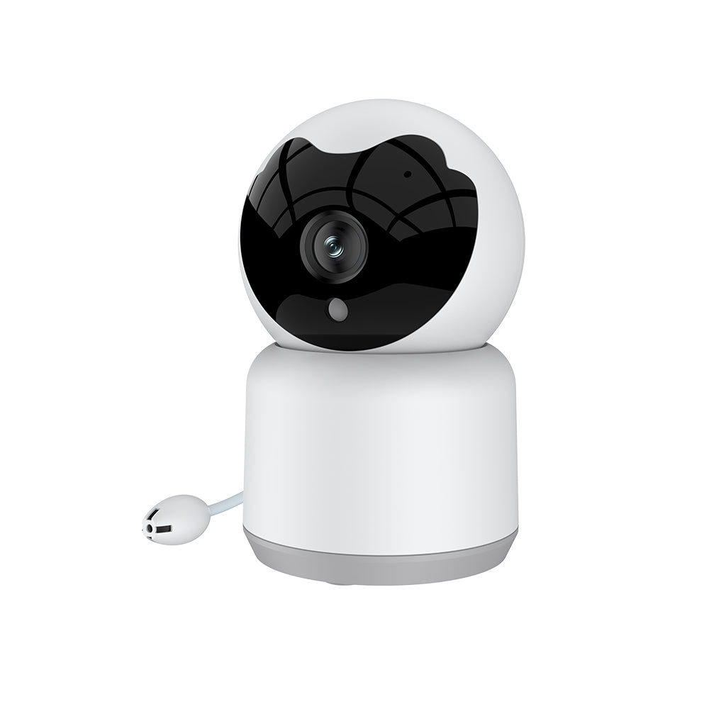 Techsuit - Baby WIFI Camera (Q15A) - 1080P, PTZ, Remote Control, Lullabies, Infrared, Temperature Alarm, Tuya App - White