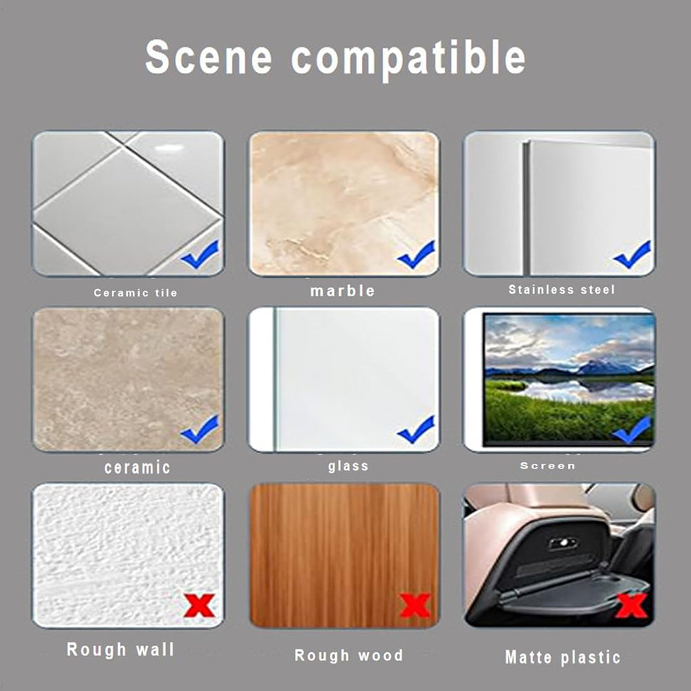 Techsuit - Phone Holder (SO-PAD) - Suction Pad for Selfies, Silicone, Adhesive Mount, Rectangular Shape - Orange