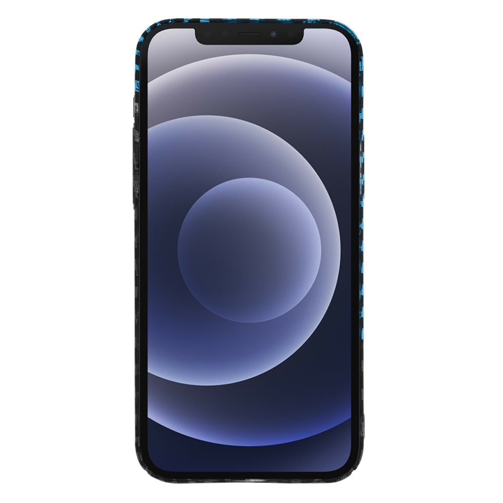 Techsuit - Carbonite FiberShell - iPhone 12 - Blue Pulse