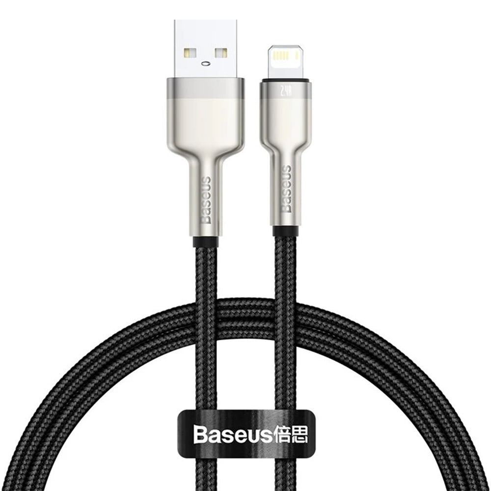 Baseus - Data Cable Cafule Series Metal (CALJK-B01) - USB to Lightning 2.4A, 2m - Black