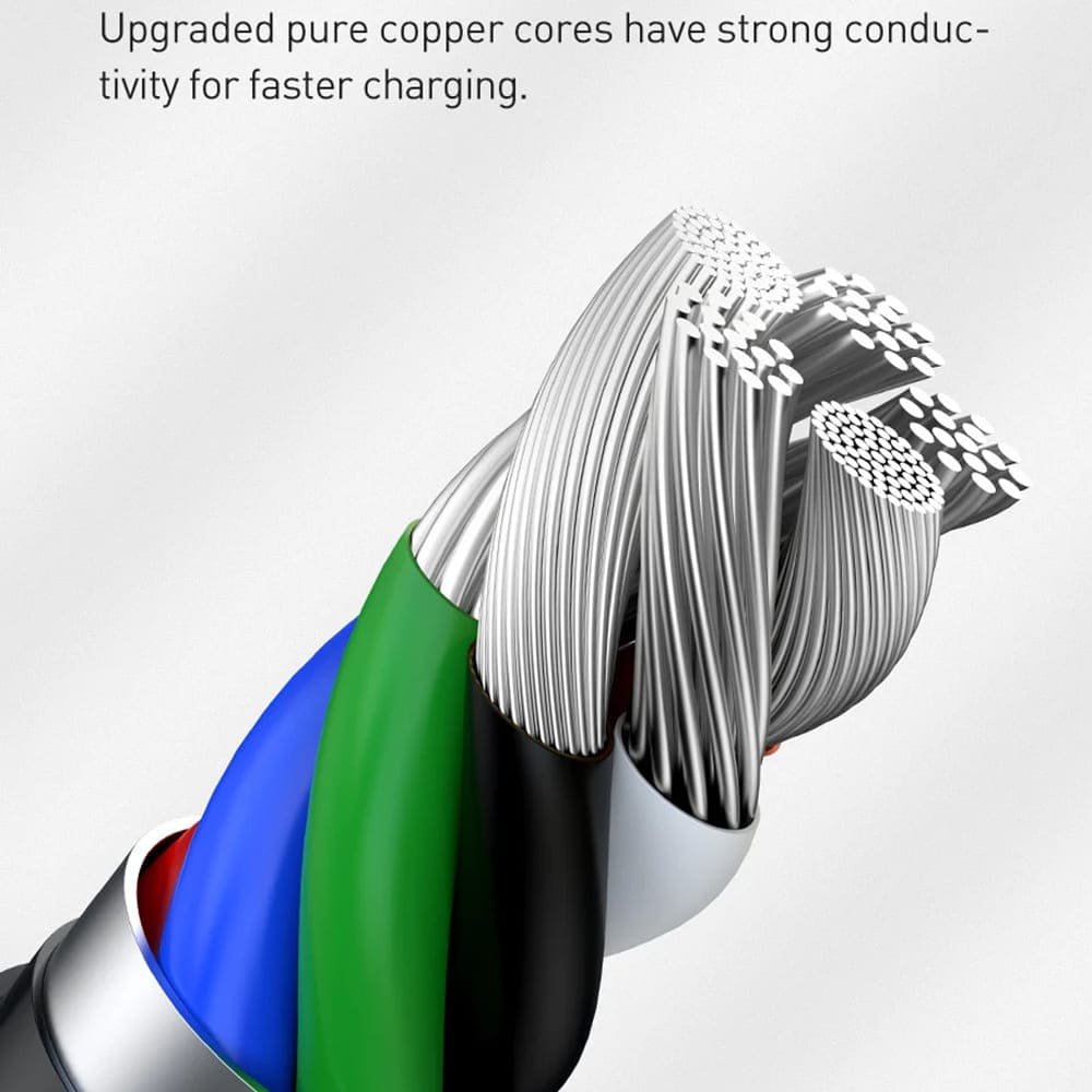 Baseus - Data Cable Cafule Series Metal (CALJK-B01) - USB to Lightning 2.4A, 2m - Black