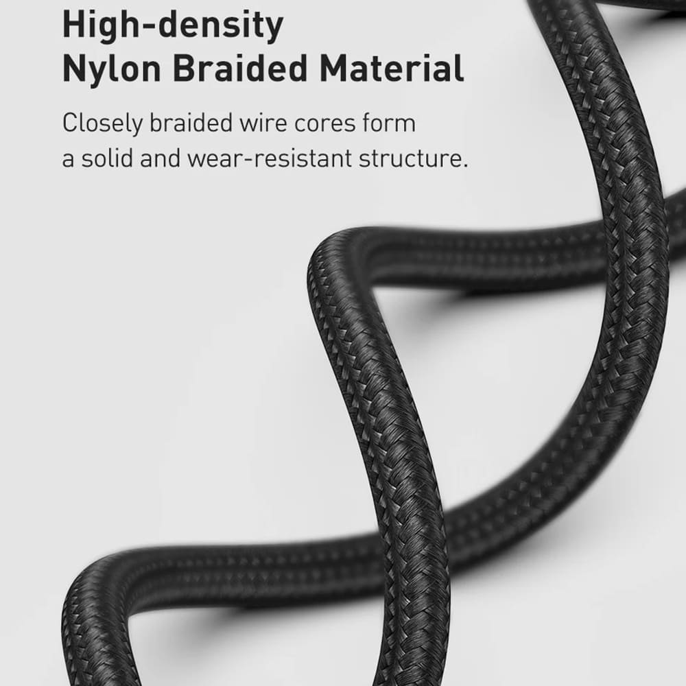 Baseus - Data Cable Cafule Series Metal (CALJK-B01) - USB to Lightning 2.4A, 2m - Black