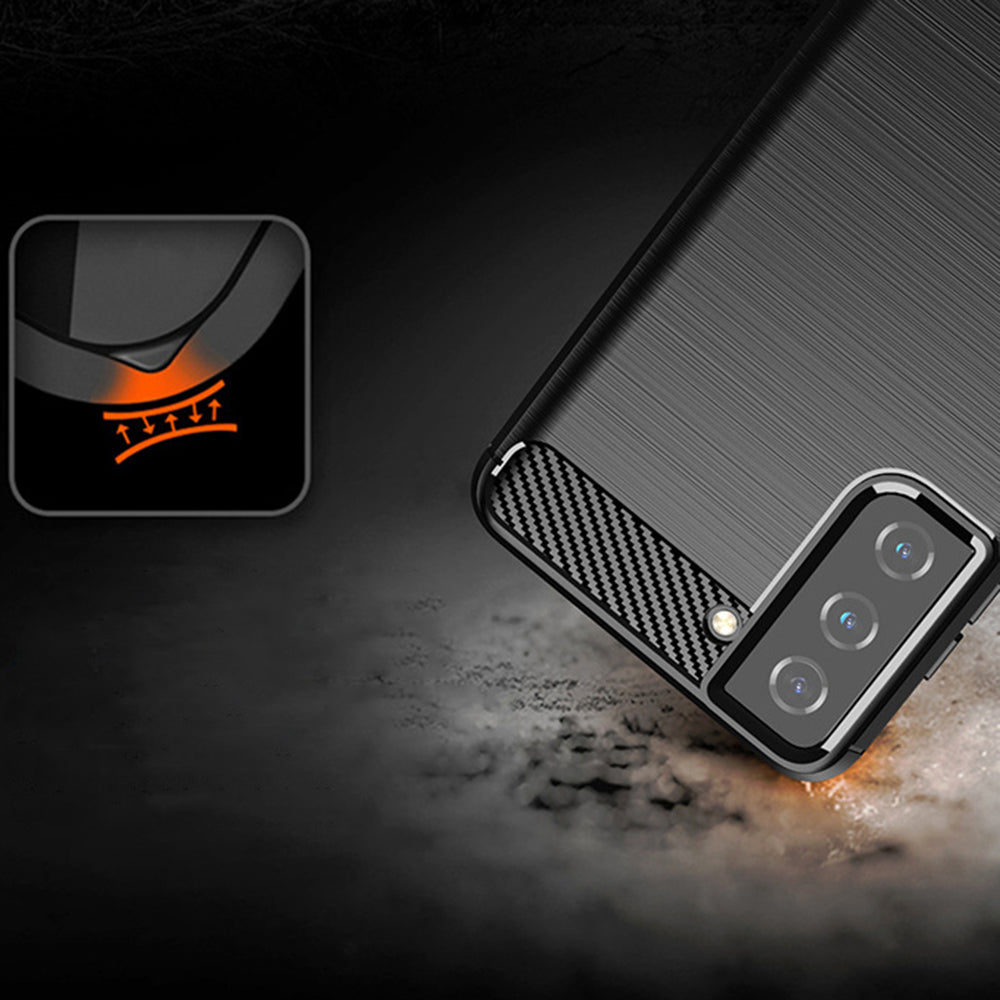 Techsuit - Carbon Silicone - Galaxy S21 - Black