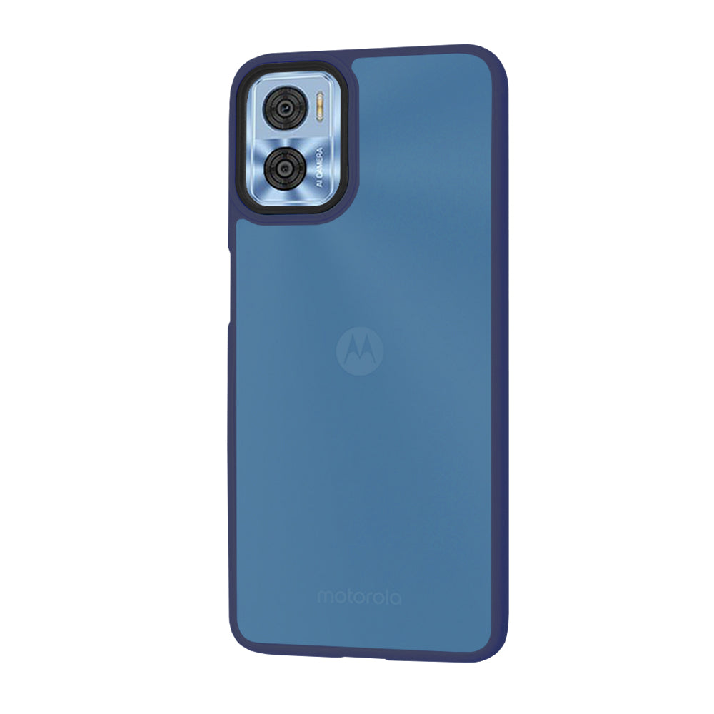 Techsuit - HaloFrost Series - Motorola Moto E22 / Moto E22i - Deep Blue