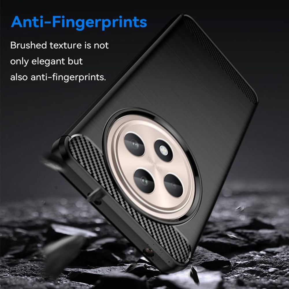 Techsuit - Carbon Silicone - Oppo Reno12 F 4G / Reno12 F 5G / Reno12 FS 4G / Reno12 FS 5G - Black