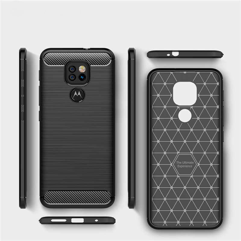 Techsuit - Carbon Silicone - Motorola Moto E7 Plus / Moto G9 Play - Black
