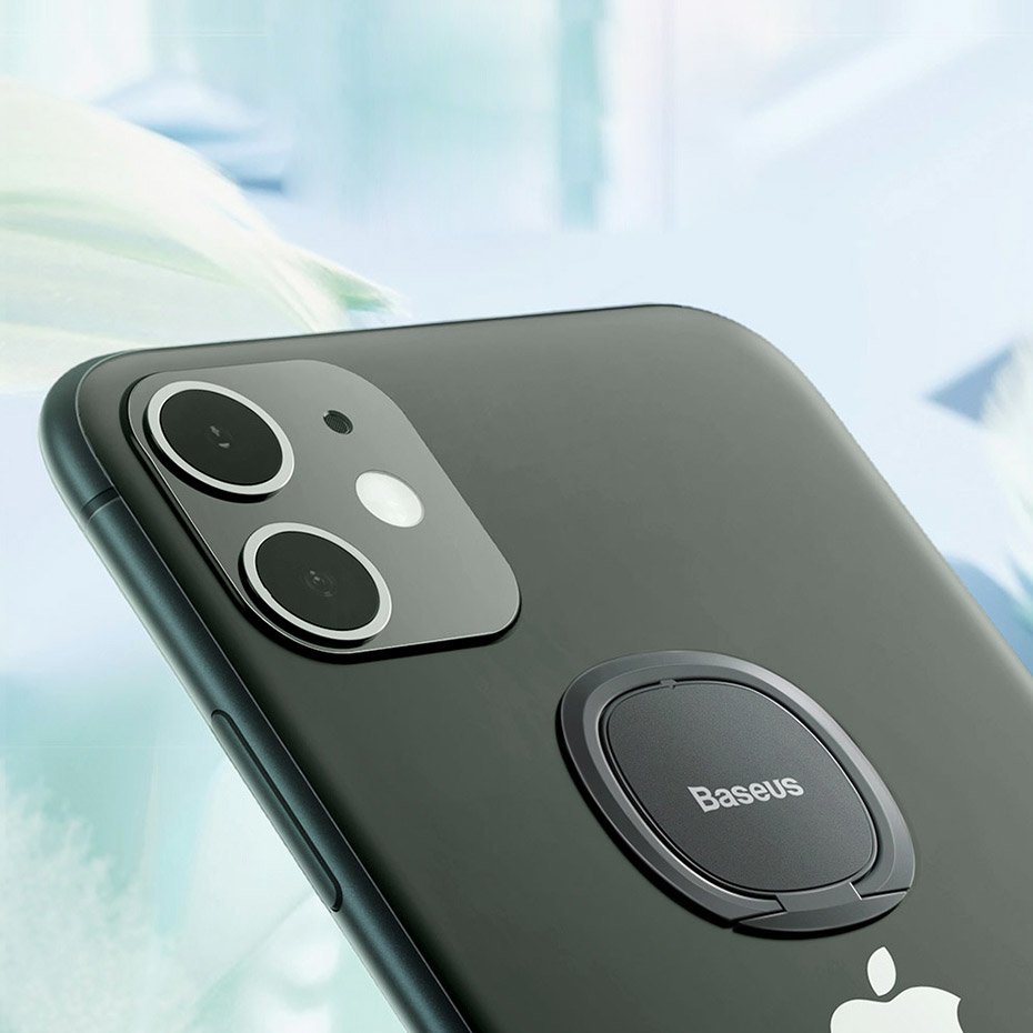 Baseus - Phone Ring Invizible (SUYB-0S) - Standing and Folding Feature, 360° Rotating, Ultra-Thin, 3M Adhesive - Silver