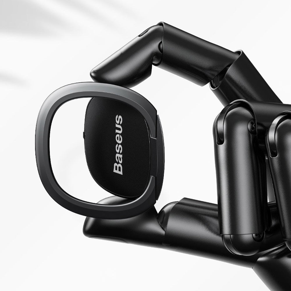 Baseus - Phone Ring Invizible (SUYB-0S) - Standing and Folding Feature, 360° Rotating, Ultra-Thin, 3M Adhesive - Silver