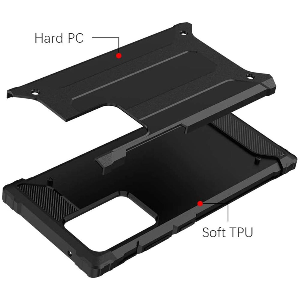 Techsuit - Hybrid Armor - Samsung Galaxy Note 20 Ultra / Note 20 Ultra 5G - Black