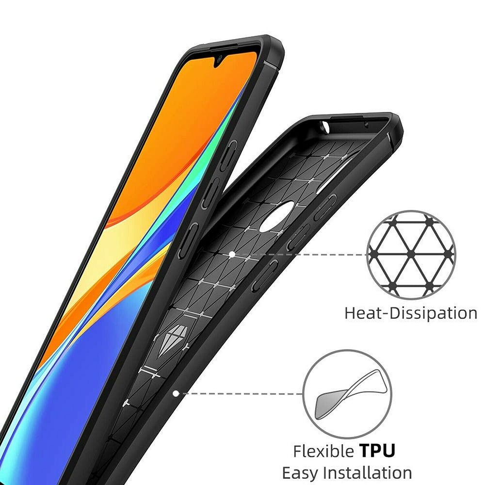 Techsuit - Carbon Silicone - Xiaomi Redmi 9C / Redmi 9C NFC - Black
