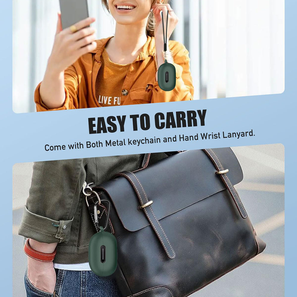 Techsuit - Silicone Case - for OnePlus Buds Pro 2, Smooth Ultrathin Material - Black