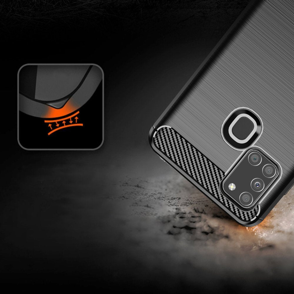 Techsuit - Carbon Silicone - Galaxy A21s - Black