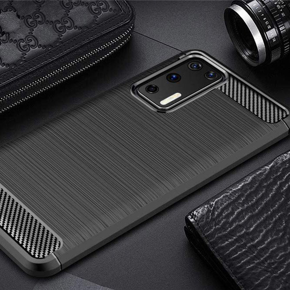 Techsuit - Carbon Silicone - Huawei P40 Pro - Black