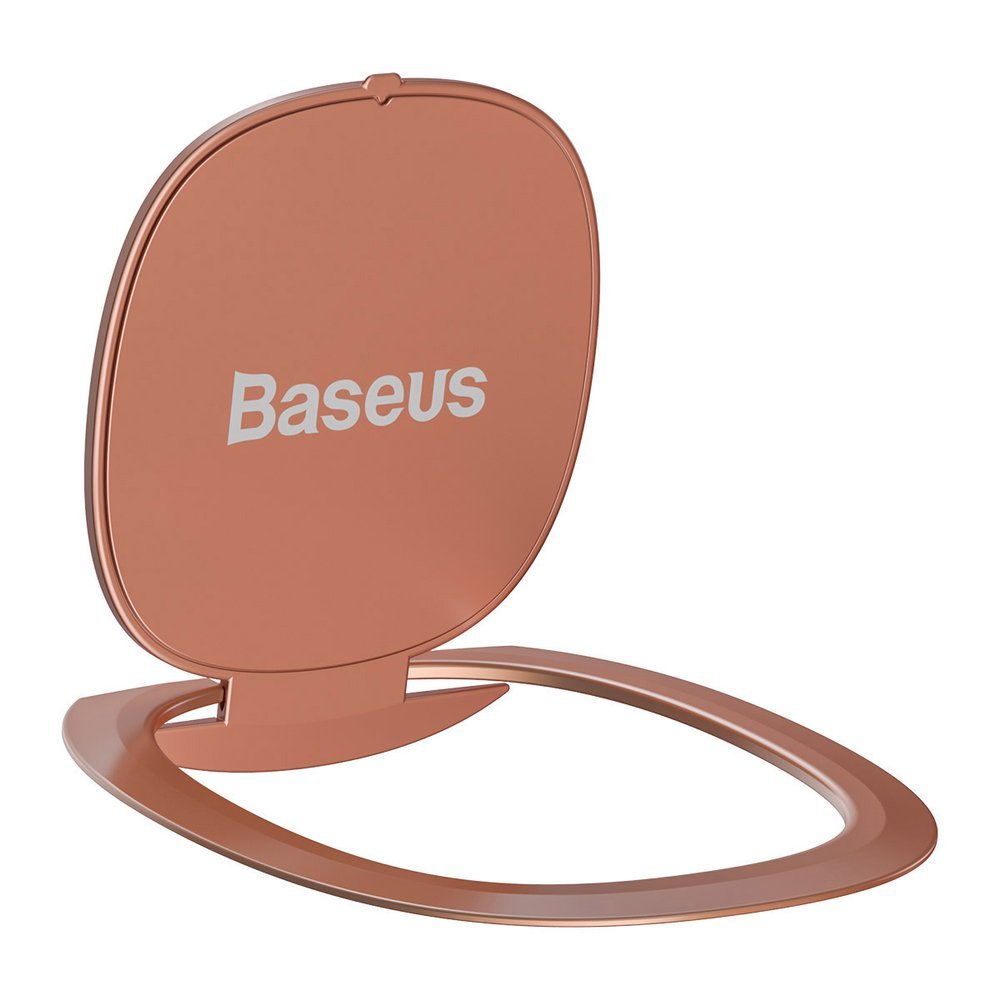 Baseus - Phone Ring Invizible (SUYB-0R) - Standing and Folding Feature, 360° Rotating, Ultra-Thin, 3M Adhesive - Rose Gold