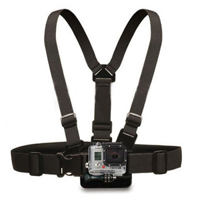Techsuit - Chest Strap (CHS-01) - for GoPro Action Camera, Adjustable - Black