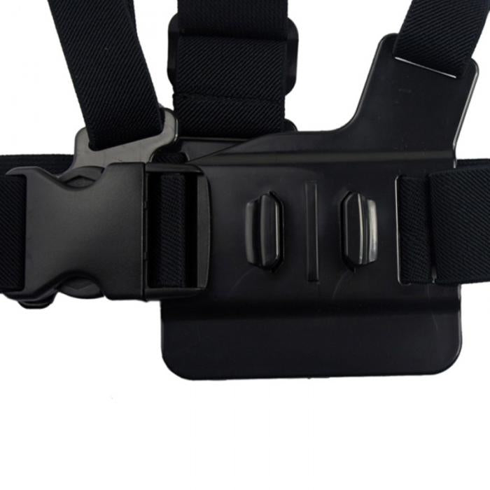 Techsuit - Chest Strap (CHS-01) - for GoPro Action Camera, Adjustable - Black