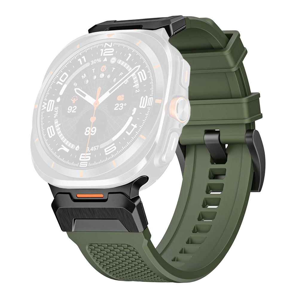 Techsuit - Watchband (W068) - Samsung Galaxy Watch Ultra 47mm / Watch Ultra 2 - Green / Black