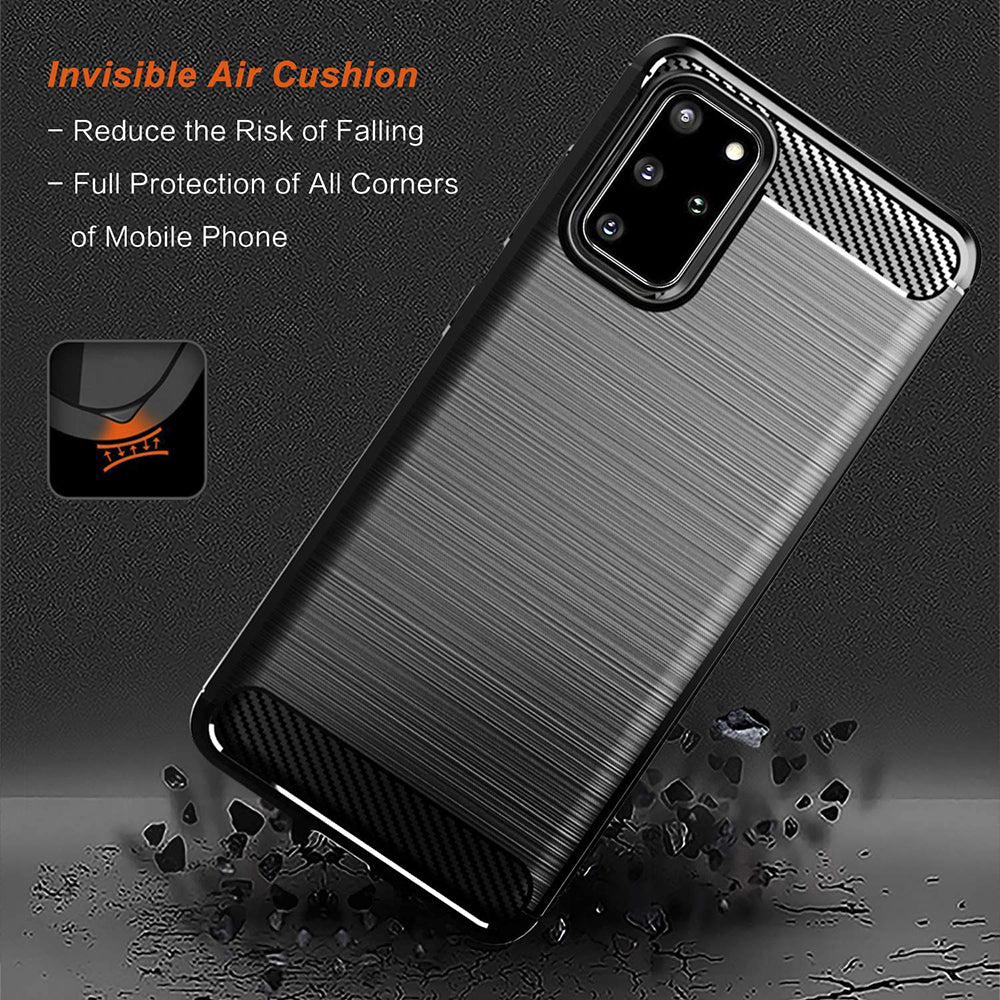 Techsuit - Carbon Silicone - Galaxy S20 Plus 4G / S20 Plus 5G - Black
