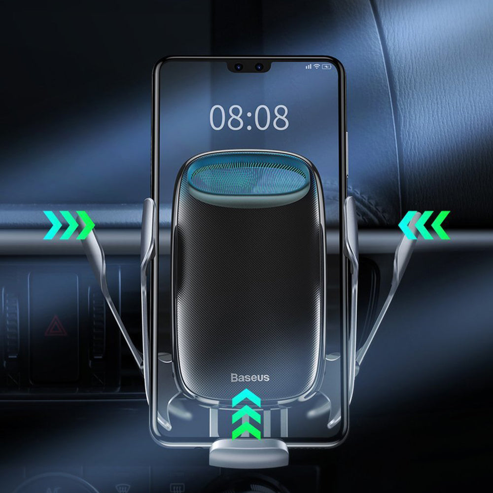 Baseus - Car Holder with Wireless Charging Milky Way (WXHW02-01) - for Air Vent, 15W - Black