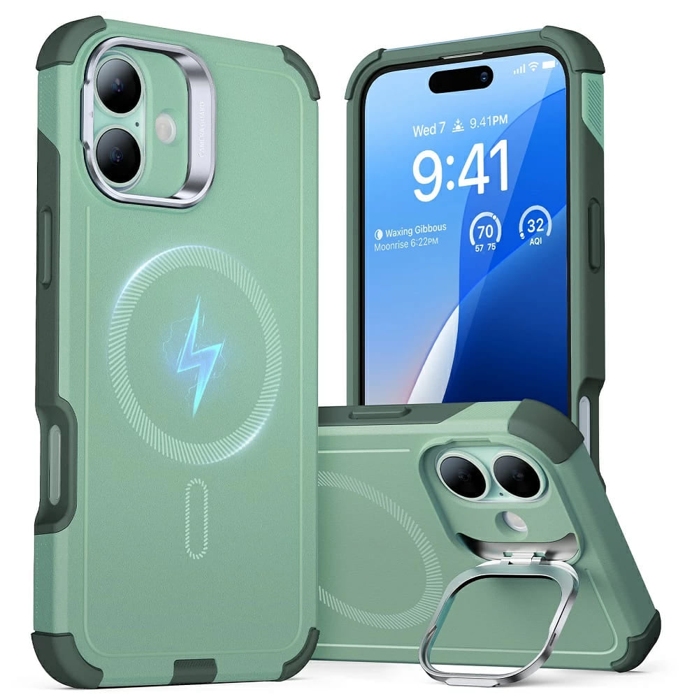 ESR - Cyber Armor Kickstand - iPhone 16 - Green