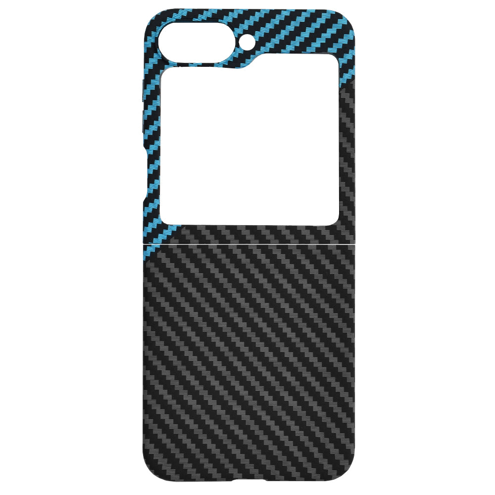 Techsuit - Carbonite FiberShell - Galaxy Z Flip6 / Flip7 FE - Blue Pulse