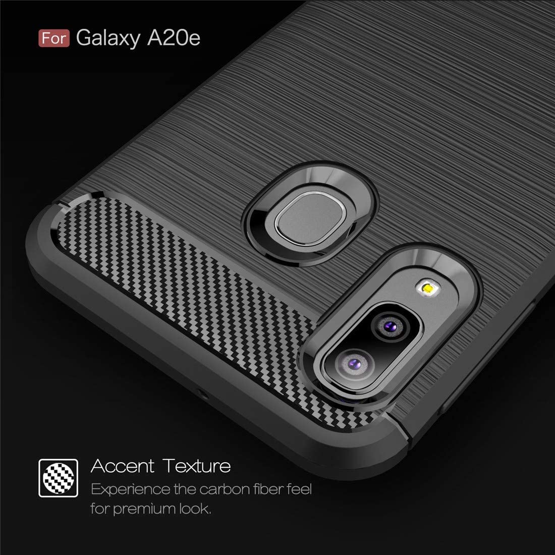 Techsuit - Carbon Silicone - Galaxy A20e - Black
