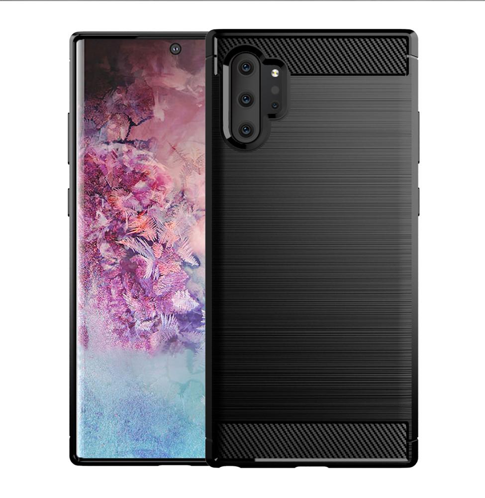 Techsuit - Carbon Silicone - Galaxy Note 10 Plus 4G / Note 10 Plus 5G - Black
