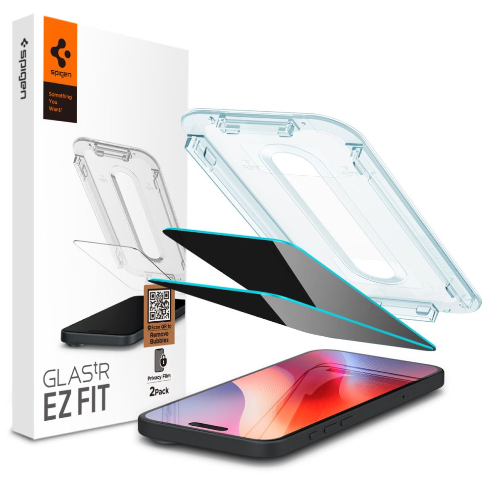 Spigen - Glas.tR EZ-FIT (2 pack) - iPhone 16 Pro Max / iPhone 17 Pro Max - Privacy