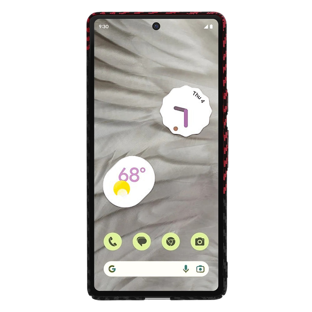 Techsuit - Carbonite FiberShell - Google Pixel 7a - Red Vortex