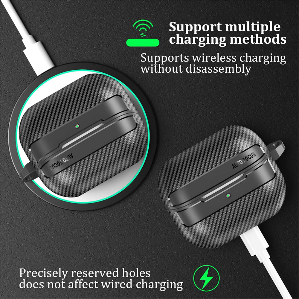 Techsuit - CarbonFiber - for Galaxy Buds 3 / 3 Pro / 3 FE - Black