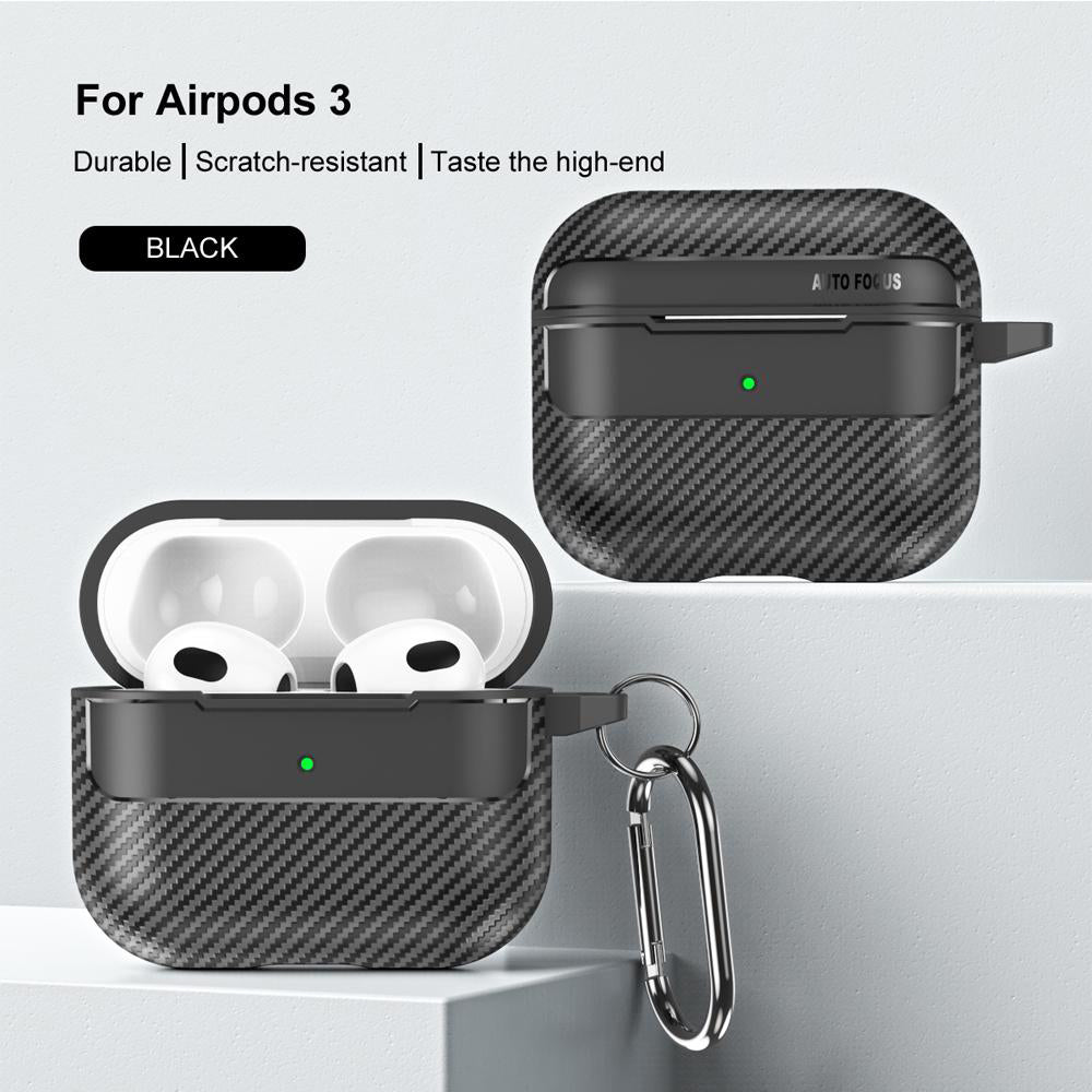 Techsuit - CarbonFiber - for AirPods 3 - Black