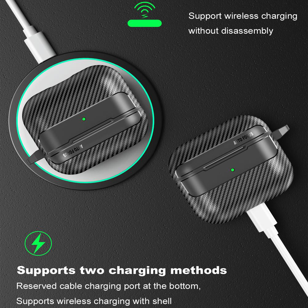 Techsuit - CarbonFiber - for AirPods 3 - Black