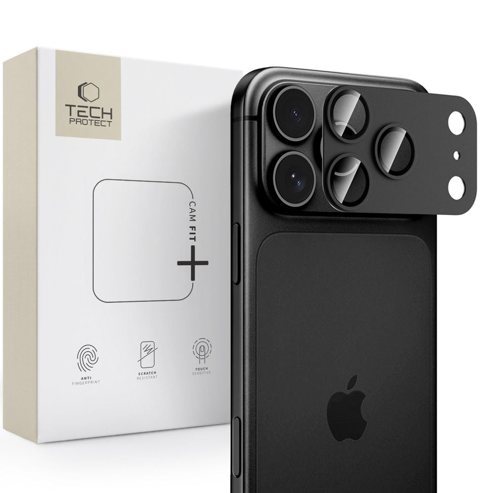 Tech-Protect Camfull Fit+ Προστατευτικό Κάμερας για iPhone 17 Pro Max - Phone 18 Pro Max - Μαύρο