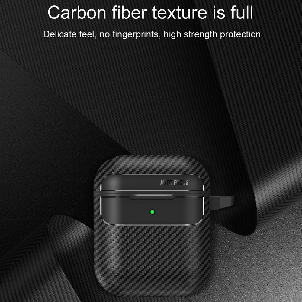 Techsuit - CarbonFiber - for AirPods 1 / 2 - Black