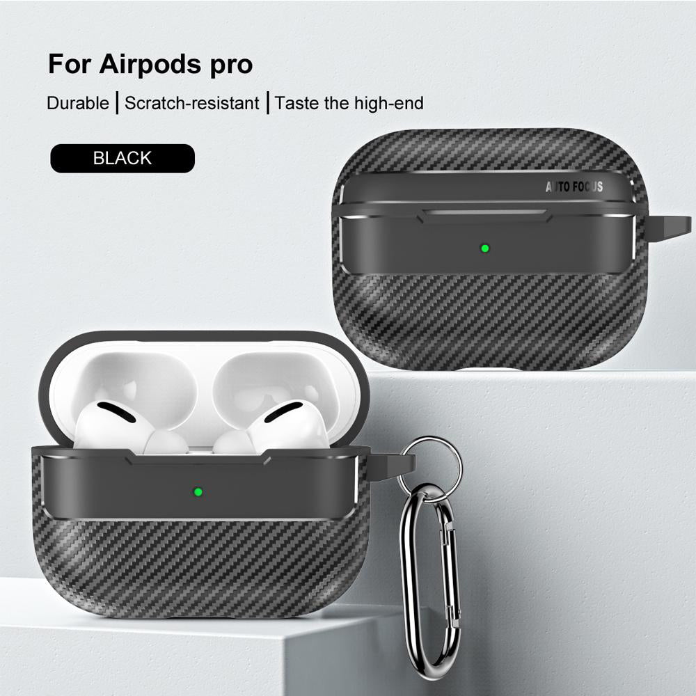 Techsuit - CarbonFiber - for Apple AirPods Pro 1 / 2 - Black