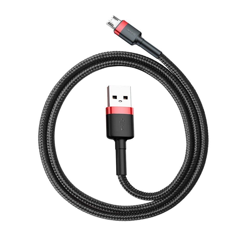 Baseus - Data Cable Cafule (CAMKLF-C91) - USB to Micro-USB, 1.5A, 2m - Red Black