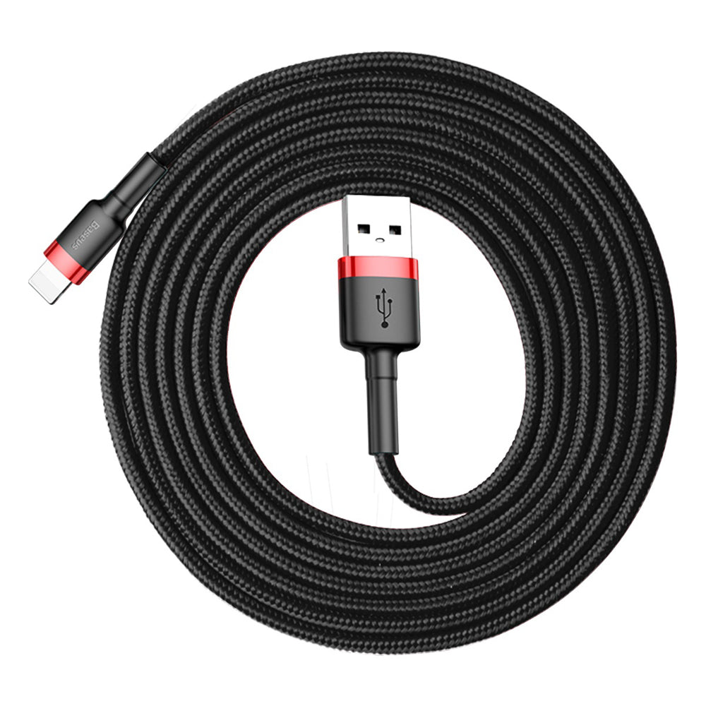 Baseus - Data Cable Cafule (CALKLF-C19) - USB to Lightning, 1.5A, 2m - Red Black